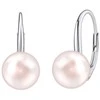 Silvego Sidabrinis auskarai su šviesiai rožiniu perlu Swarovski ® Crystals VSW015ELPS