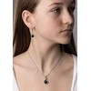 Silvego Sidabrinis earrings with mėlynas sunstone JST14710EBG