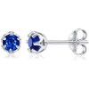 Silvego Sidabrinis earrings with real mėlynas Topaz JJJ1032DBS