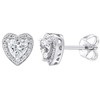Silvego Sidabrinis širdies auskarai su Swarovski ® Zirconia MWE02140