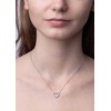 Silvego Sidabrinis heart pakabukas with zircons JJJN0685