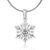 Silvego Sidabrinis pendant Snowflake with Swarovski zircons JJJP0811