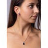 Silvego Sidabrinis set with dark mėlynas crystal glass JJJS4TM5 (earrings, pendant)