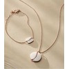 Skagen Žavingas bronzinis karoliai su baltu Sofie Sea Glass stiklu SKJ1813791