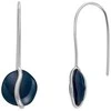 Skagen Madingi plieno auskarai su mėlynu stiklu Sea Glass SKJ1812040