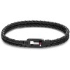 Tommy Hilfiger Dvojitý černý kožený náramek 2790386