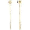 Tommy Hilfiger Gold-plated dangling earrings with zircons Bar Chain 2781002