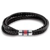 Tommy Hilfiger prabangi vyriška apyrankė su juodos odos daugiasluoksne apyranke 2790426