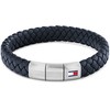 Tommy Hilfiger Mėlyna odinė apyrankė su plienine sagtimi 2790660