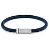 Tommy Hilfiger Mėlyna vyriška apyrankė iš dirbtinės odos su raštuota virvele 2790702