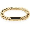 Tommy Hilfiger Nadčasový pozlacený náramek s onyxem 2790539