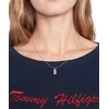 Tommy Hilfiger Moteriška plieninė kaklo žyma su kristalais šuns žyma 2790483