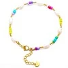 Troli Decent auksinis plated bracelet with genuine pearls and coloured beads