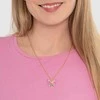 Troli Auksuotas karoliai su vaivorykštės peteliškės