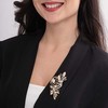 Troli Graži sagė su juodais ir geltonais kristalais „Twig Gold“