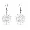Troli Beautiful steel dangle earrings Snowflakes