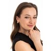 Troli Gražūs paauksuoti plieniniai auskarai Gėlės