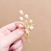 Troli Brooch Bouquet with genuine pearls and crystals Gold