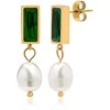 Troli Charming auksinis plated earrings with genuine baroque pearls VAAXF372G