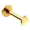 Troli Žavinga paauksuoto plieno labret Heart