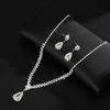 Troli Dazzling jewelry set with clear crystals (pakabukas, earrings)