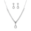 Troli Dazzling jewelry set with clear crystals (pakabukas, earrings)
