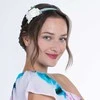 Troli Puiki mėtų plaukų galvos juosta su gėlėmis