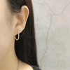 Troli Decent oval steel earrings