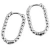 Troli Decent oval steel earrings