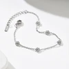 Troli Delicate steel bracelet with flowers Sidabrinis