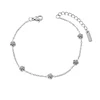 Troli Delicate steel bracelet with flowers Sidabrinis