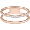 Troli Double minimalist rose auksinis ring