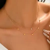 Troli Double steel pakabukas with zircon and hearts Sidabrinis