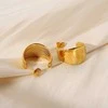 Troli Elegantiški paauksuoti auskarai su žiedais VAAJDE201527G