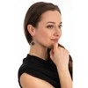 Troli Elegantiški dvispalviai plieniniai auskarai