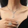 Troli Elegant jewelry set with crystals Drop (pakabukas, earrings)