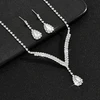 Troli Elegant jewelry set with crystals Drop (pakabukas, earrings)
