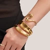 Troli Elegant solid bracelet made of auksinis-plated steel Gold