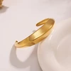 Troli Elegant solid bracelet made of auksinis-plated steel Gold
