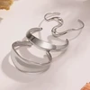 Troli Elegant solid bracelet made of sidabrinis steel
