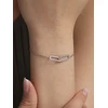 Troli Elegant steel bracelet with zircons Sidabrinis
