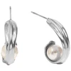 Troli Elegant steel earrings with synthetic pearls