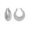 Troli Elegant steel hoop earrings