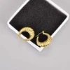Troli Elegant steel hoop earrings