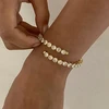 Troli Glittering adjustable bracelet with zircons Gold