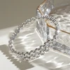 Troli Glittering adjustable bracelet with zircons Sidabrinis