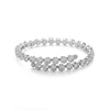 Troli Glittering adjustable bracelet with zircons Sidabrinis