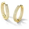 Troli Glittering auksinis-plated rings with clear zircons