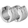 Troli Glittering steel earrings rings