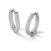 Troli Glittering steel rings with clear zircons